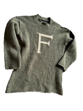 Wizarding World Of Harry Potter Wool Silk Knit Sweater Letter F Sz S Scotland